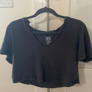Cropped urban outfitters v-neck tee